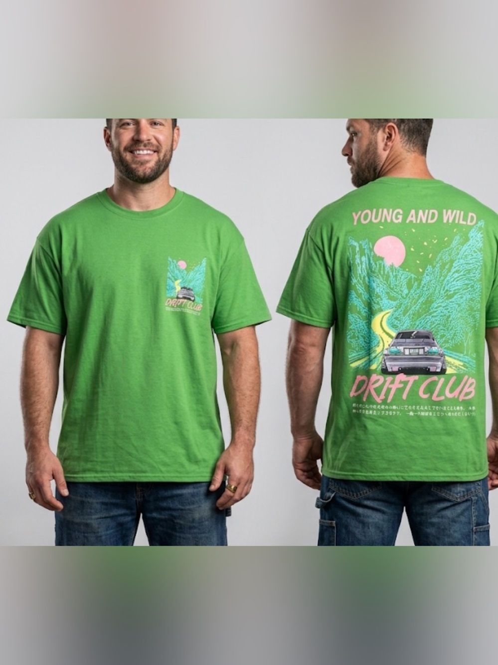 Young & Wild Drift Club JDM Japanese Streetwear T-Shirt 3XL